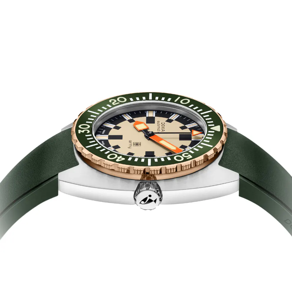 DOXA Army 42.5mm Mens Watch Beige in Beige, additional product view 3