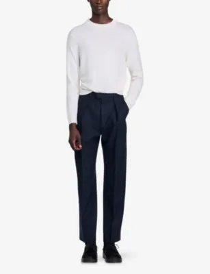 SANDRO Tailored Wide-Leg Wool Trousers detail 2