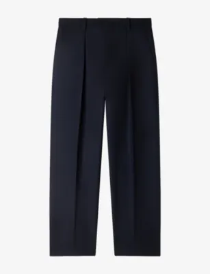 SANDRO Tailored Wide-Leg Wool Trousers