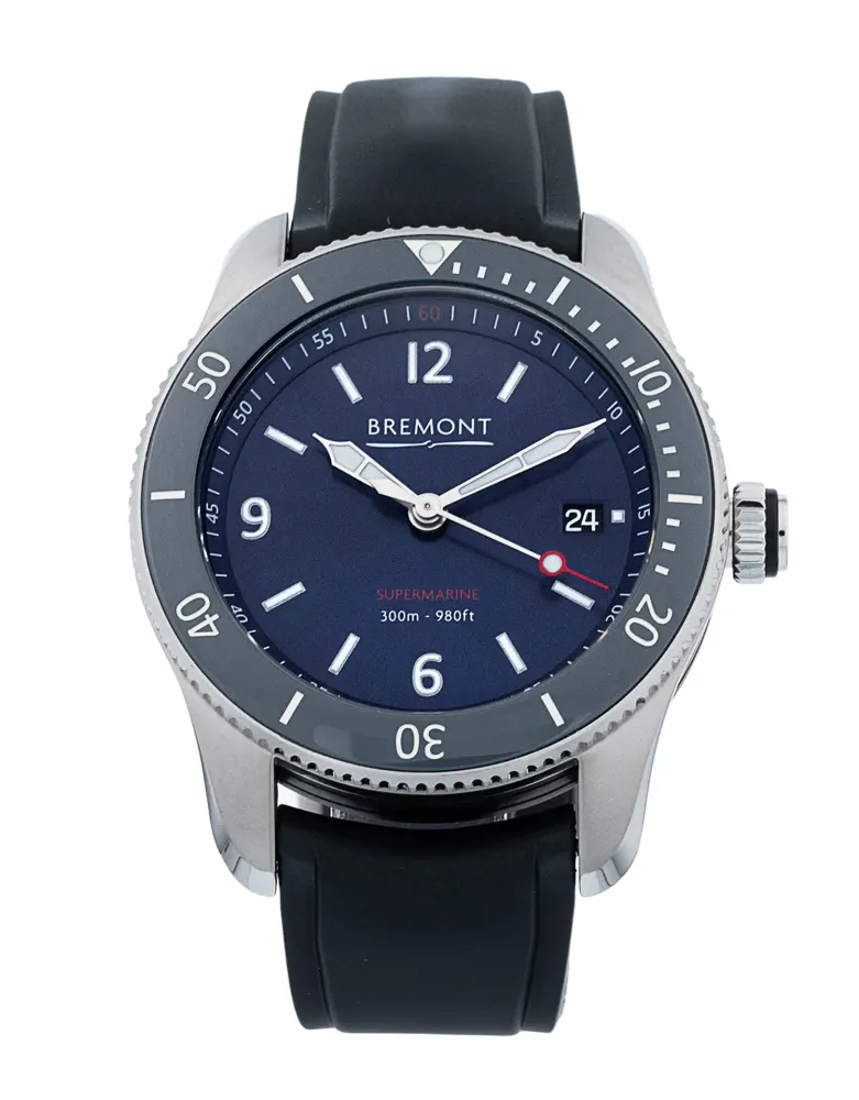 Bremont Supermarine S300/BL — 2017 — Excellent in Blue Quarter Arabic – Pre-owned watches