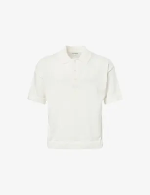 THE COUTURE CLUB Short-Sleeve Gauge Knitted Polo T-Shirt