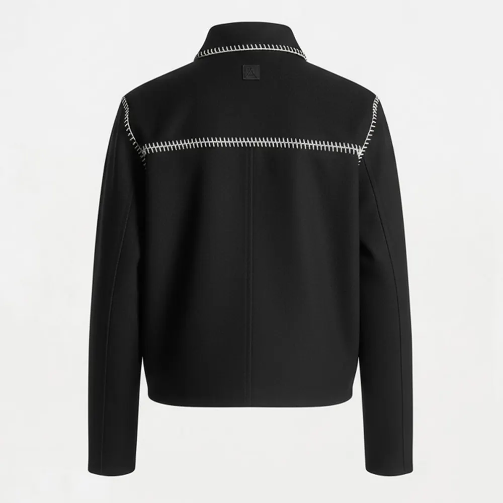 Maniere De Voir Alex Whipstitch Twill Boxy Jacket detail 2