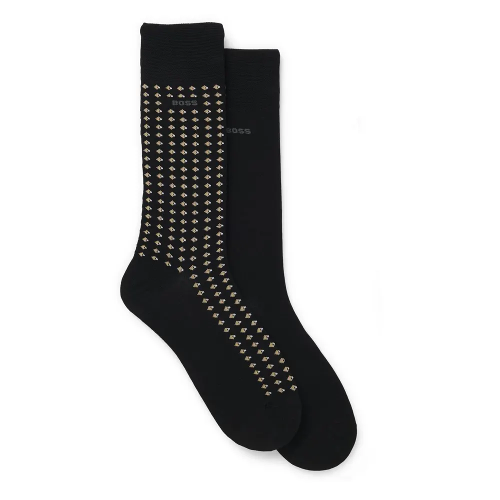 Boss Men's 2 Pack Minipattern Crew Socks