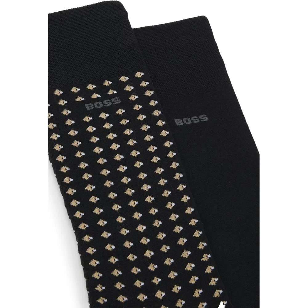 Boss Men's 2 Pack Minipattern Crew Socks detail 2