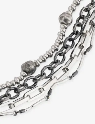 CLOCKS AND COLOURS Iron Vein 7mm Stainless Steel Bracelet - 8in detail 3