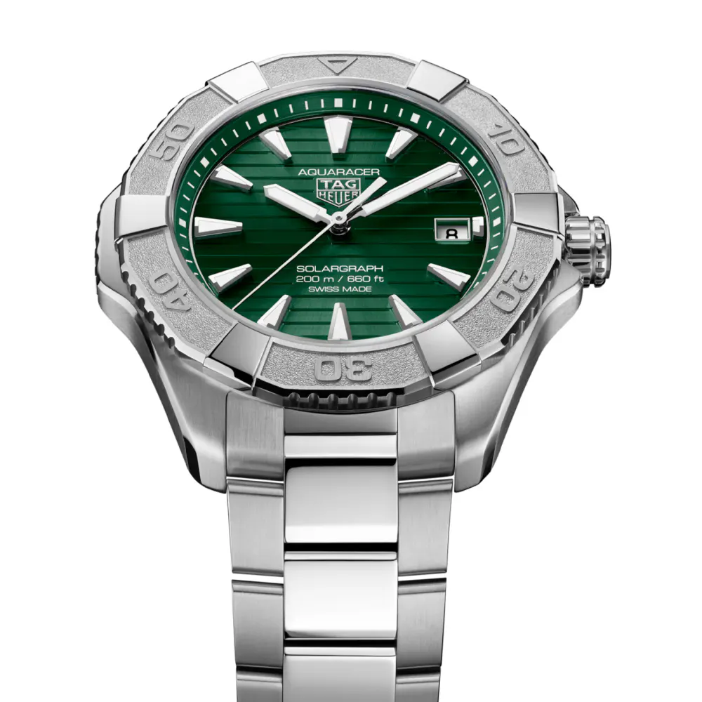 TAG Heuer Aquaracer Professional 200 Solargraph 40mm Mens Watch Green in Green, additional product view 2