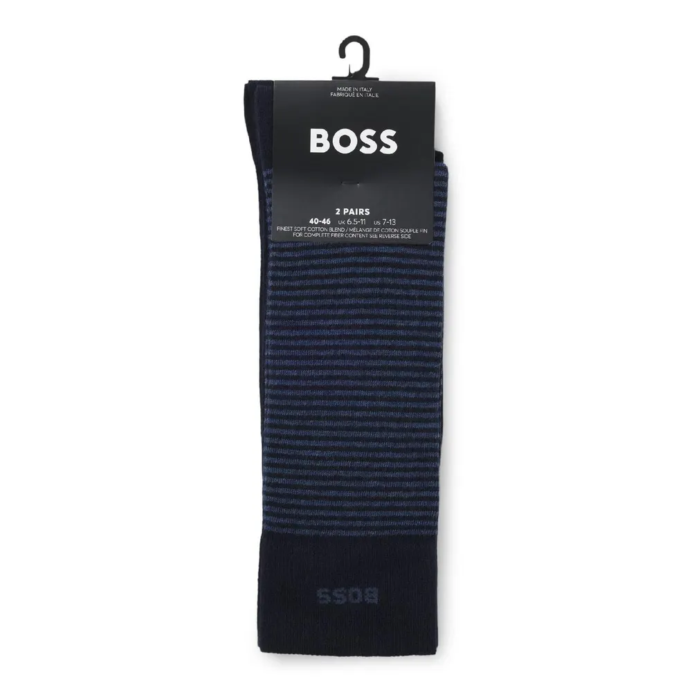 Boss 2 Pack of Stripe Socks detail 3