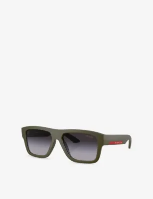 PRADA LINEA ROSSA PS 04ZS Square-Frame Acetate Sunglasses detail 3