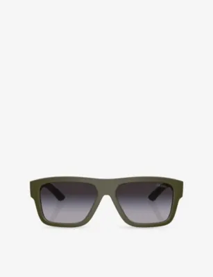 PRADA LINEA ROSSA PS 04ZS Square-Frame Acetate Sunglasses