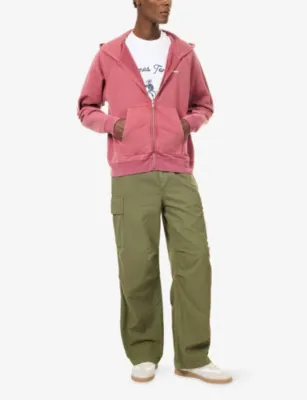 PALMES Herringbone-Pattern Cotton Cargo Trousers detail 2