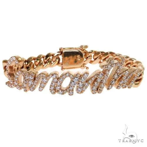 RINA - For Him CUSTOM Custom Made Miami Cuban Diamond Name Bracelet 67680