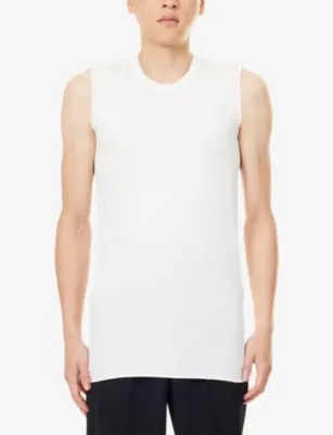RICK OWENS Basic Sleeveless Cotton Tank Top detail 3