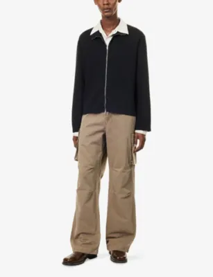 OUR LEGACY Shrunken Funnel-Neck Cotton Sweatshirt detail 2