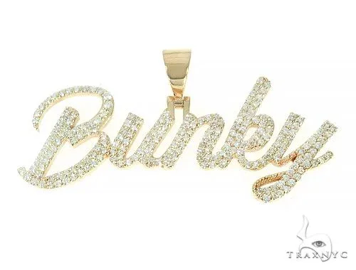 RINA - For Him CUSTOM Custom Made BUNKY Diamond Name Pendant 65799 in Rose Gold – Pendant