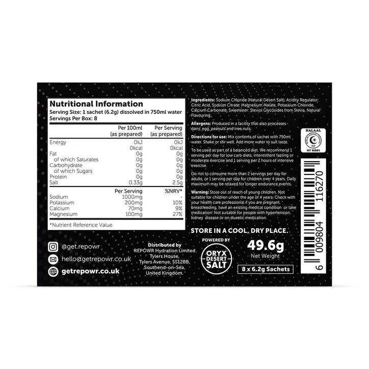 REPOWR Daily Electrolytes Taster Pack All Flavours 8 Sachets detail 2