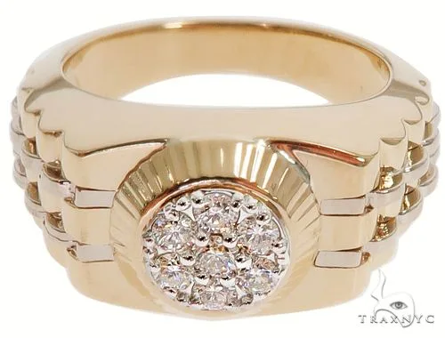 RINA - For Him FACTORY 14K Yellow Gold Men's Diamond Ring 64641 in Rose Gold / 9 – Ring