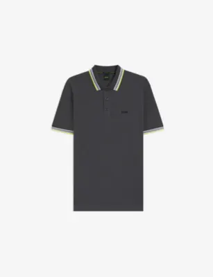 BOSS Paddy Embroidered-Logo Cotton Piqué Polo Shirt