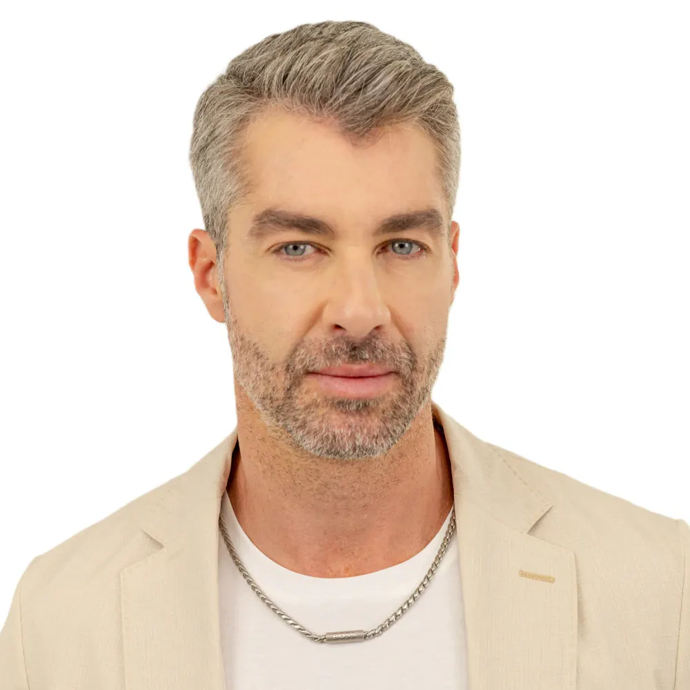 BOSS Gents BOSS Doran Stainless Steel Chain Link Necklace detail 2
