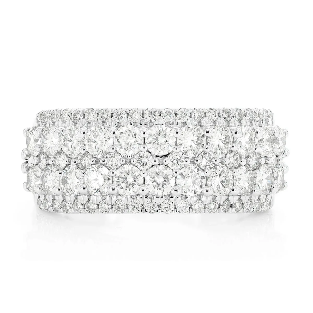 For Him Two Layer Five Row Band Ring