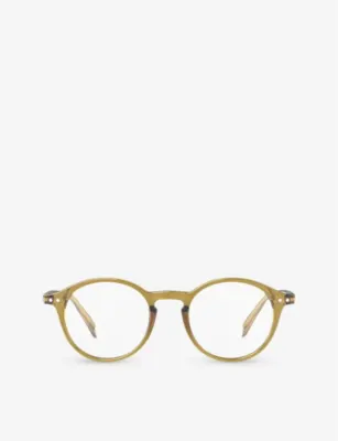 IZIPIZI #D round-framed golden green reading glasses - GOLDEN GREEN - +1
