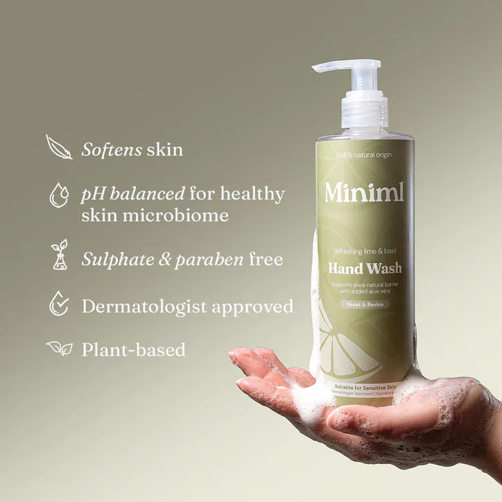 Miniml Hand Wash - Refreshing Lime & Basil - 400ml detail 3