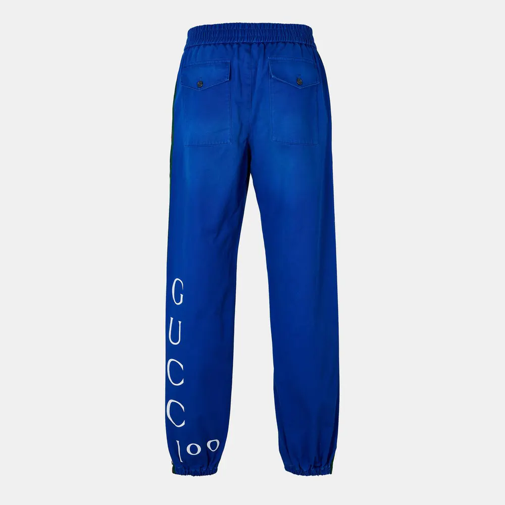 Gucci Men's Tapered Elasticated Cuff Closed Hem Woven Tracksuit Joggers detail 2