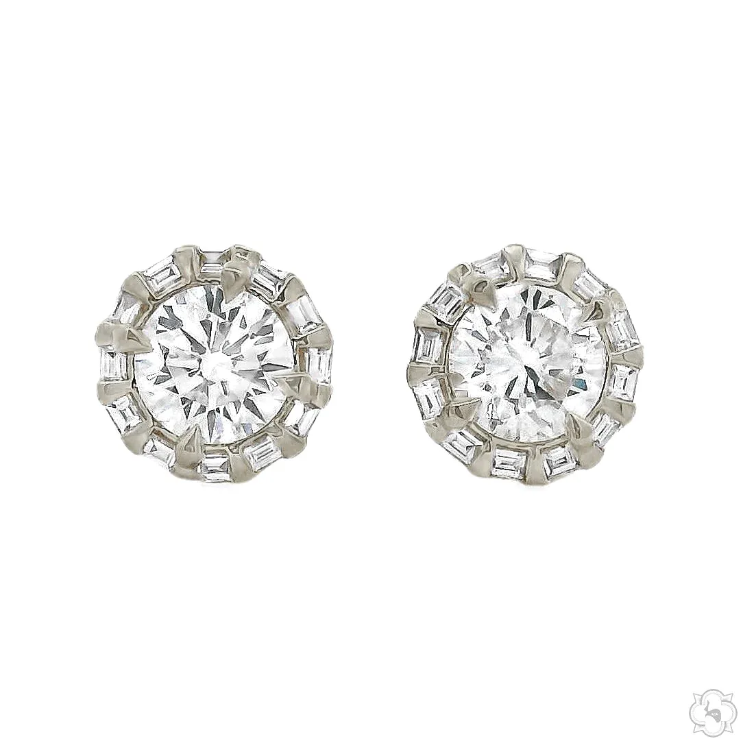 ANNA - UNITED Round Diamond Studs 70760 in White Gold – Earrings