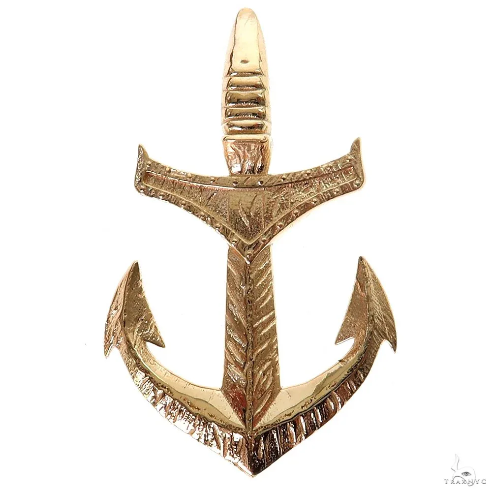 RINA - For Him CUSTOM 10K Gold Anchor Pendant 69907 in Rose Gold – Pendant