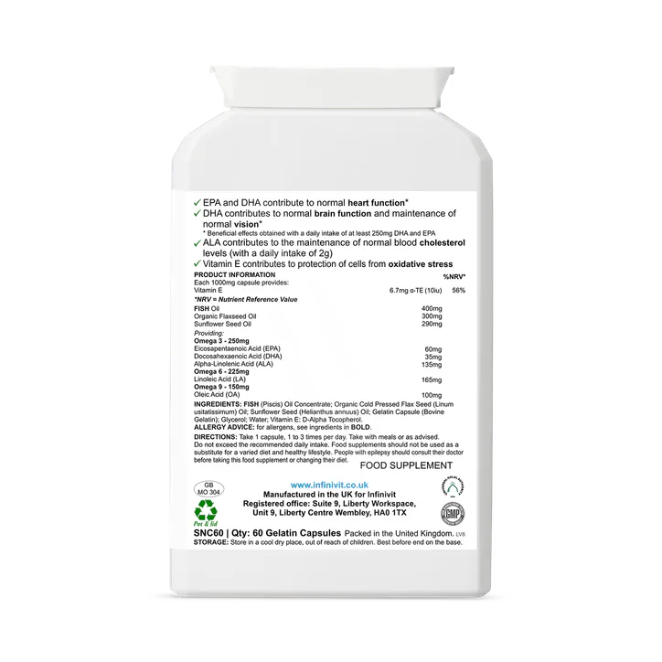 InfiniVit Omega 3-6-9 Blend 60 Capsules detail 2