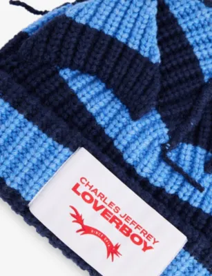 CHARLES JEFFREY LOVERBOY Chunky Ears Wool-Blend Beanie Hat detail 2
