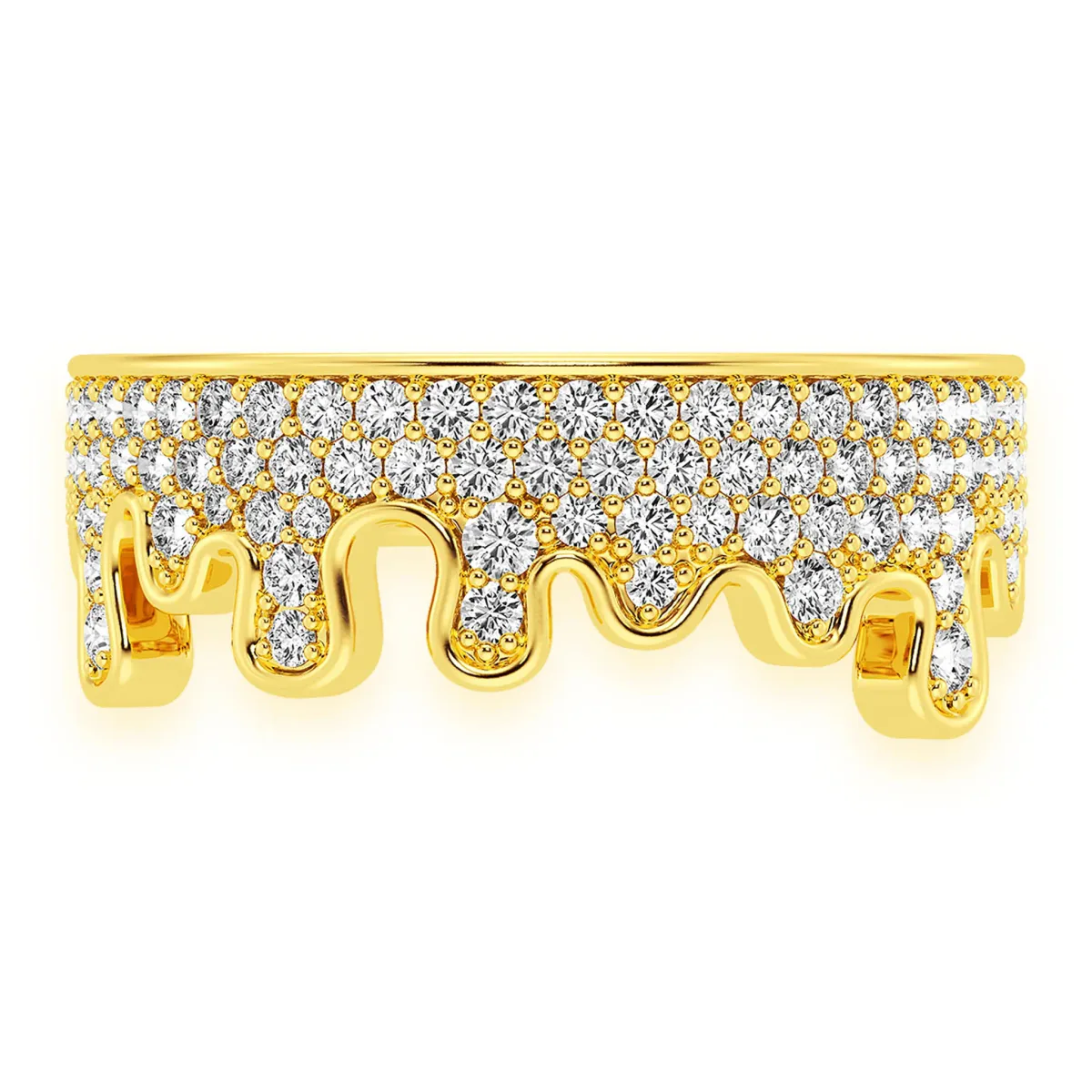 For Him Diamond Drip Ring in 1.00ctw / Yellow Gold / Natural Diamond – Ring