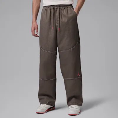 Jordan Brooklyn Men's Chino Trousers - Palomino/University Red