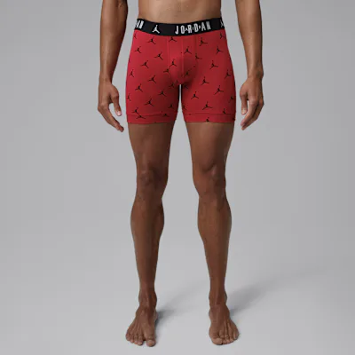 Jordan Men's Flight Cotton Essentials Boxer Briefs (3-Pack) - Gym Red