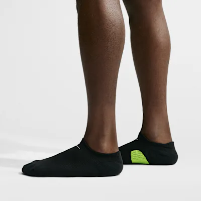 Nike Run Midweight Running No-Show Socks (1 Pair) - Black/Smoke Grey/White