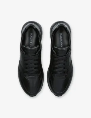 MAGNANNI Syros Leather Trainers - EUR 43.5 / 9.5 UK MEN in BLACK, additional product view 2