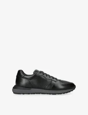 MAGNANNI Syros Leather Trainers - EUR 43.5 / 9.5 UK MEN in BLACK – Mens | Trainers | Lace up trainers