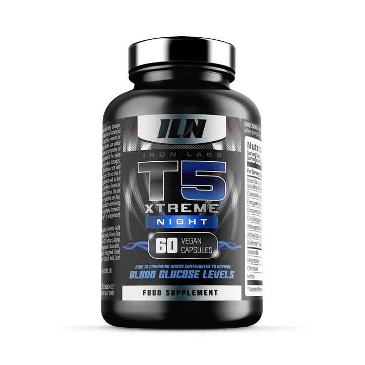 Iron Labs Nutrition Iron Labs T5 Xtreme Night - Fat Metabolism for Men & Women - 60 Vegan Capsules