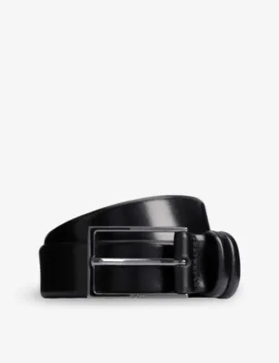 BOSS Branded Leather Belt - 44
