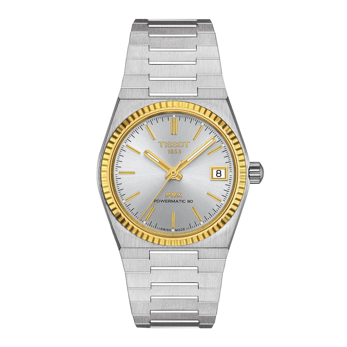 Tissot PRX Powermatic 80 35mm Steel and 18K Gold Bezel Unisex Watch
