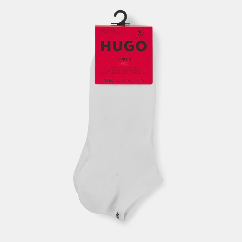 Hugo Men's Cotton Blend 6-Pack Trainer Socks detail 3