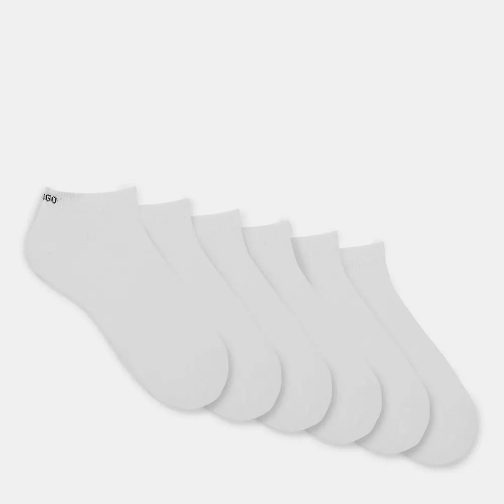 Hugo Men's Cotton Blend 6-Pack Trainer Socks