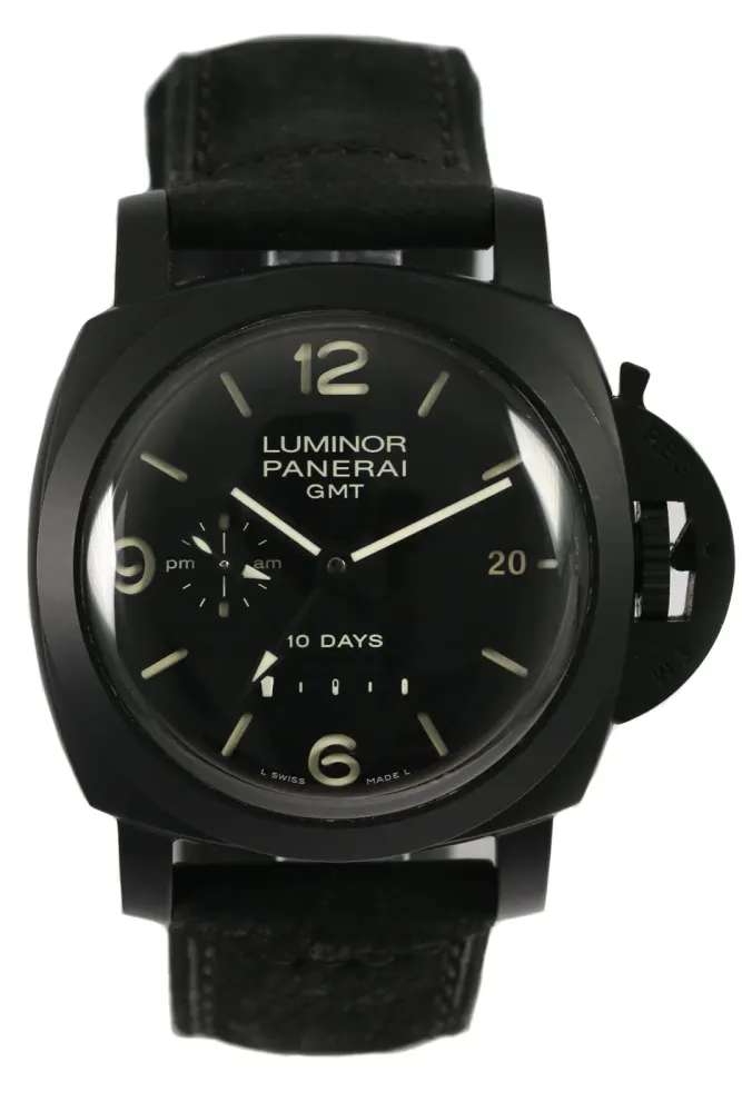 Panerai Luminor GMT PAM00335 — 2011 — Excellent in Black Quarter Arabic – Pre-owned watches