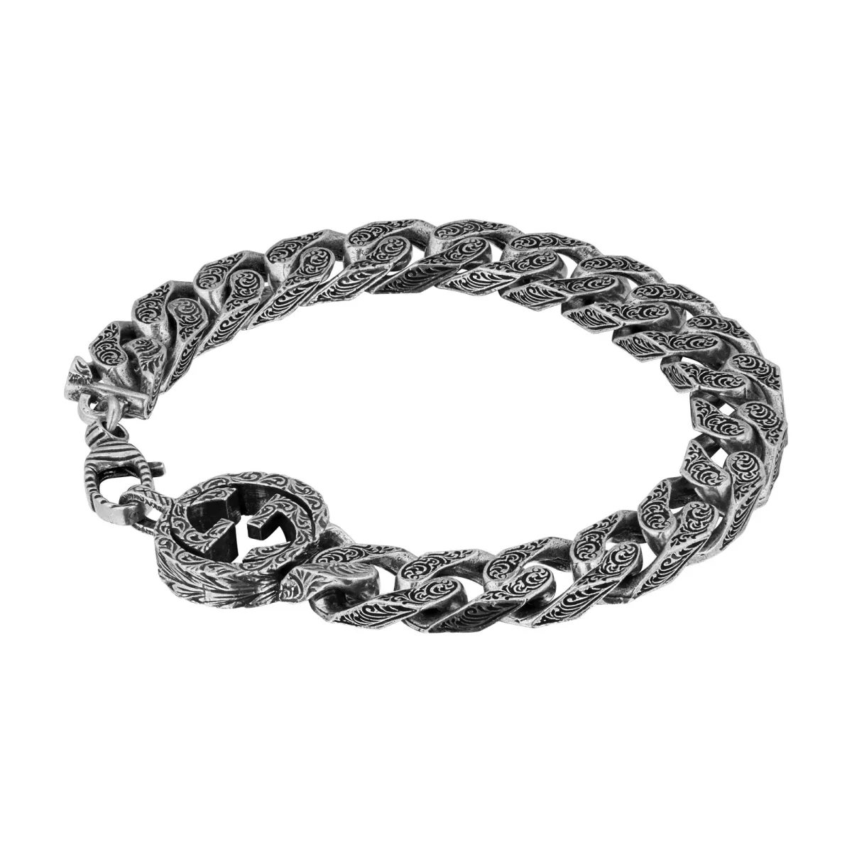 Gucci Interlocking Sterling Silver Chain Bracelet