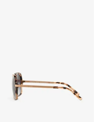 MICHAEL KORS MK2024 Adrianna II Square-Frame Acetate Sunglasses in PINK, additional product view 3