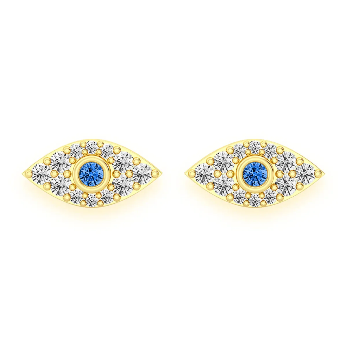 For Him Evil Eye Diamond Studs in Rose Gold / Lab Grown Diamond – Earring