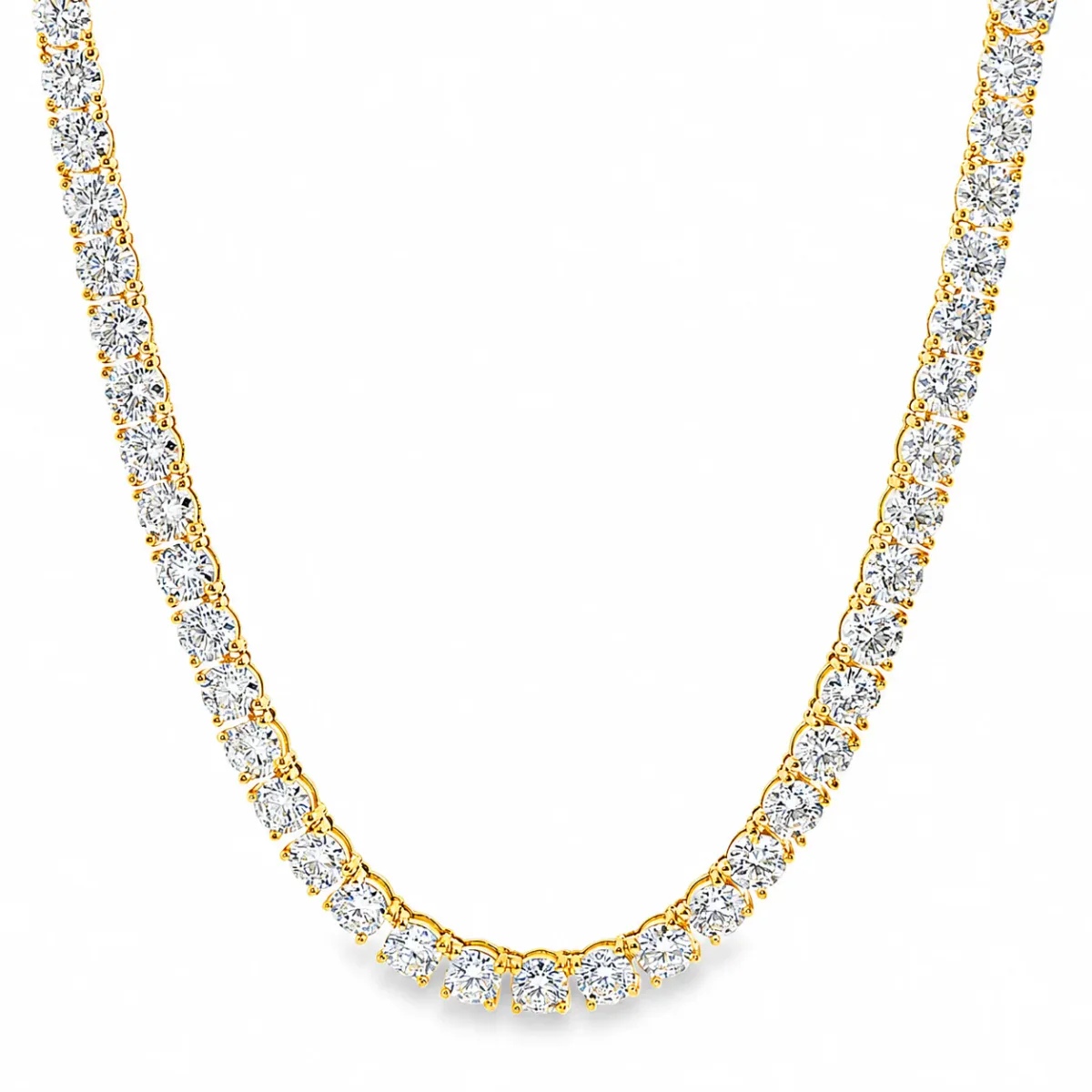AHMED - MOON JEWELRY 1 Ct Each Diamond Tennis Chain 71718 in Rose Gold / 18 Inches – Chain