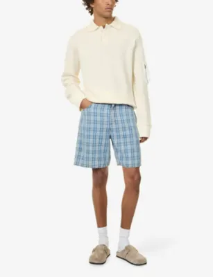 BURBERRY Douglas Checked Denim Shorts detail 2
