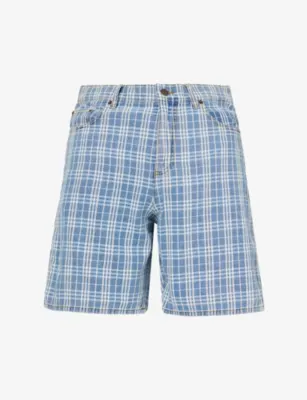 BURBERRY Douglas Checked Denim Shorts