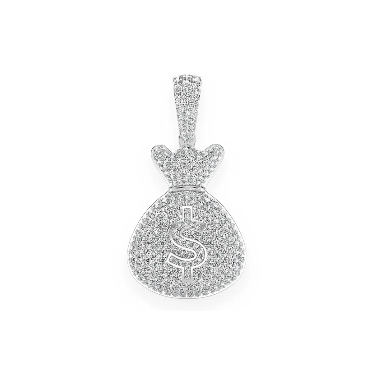 For Him Pavé Money Bag Pendant