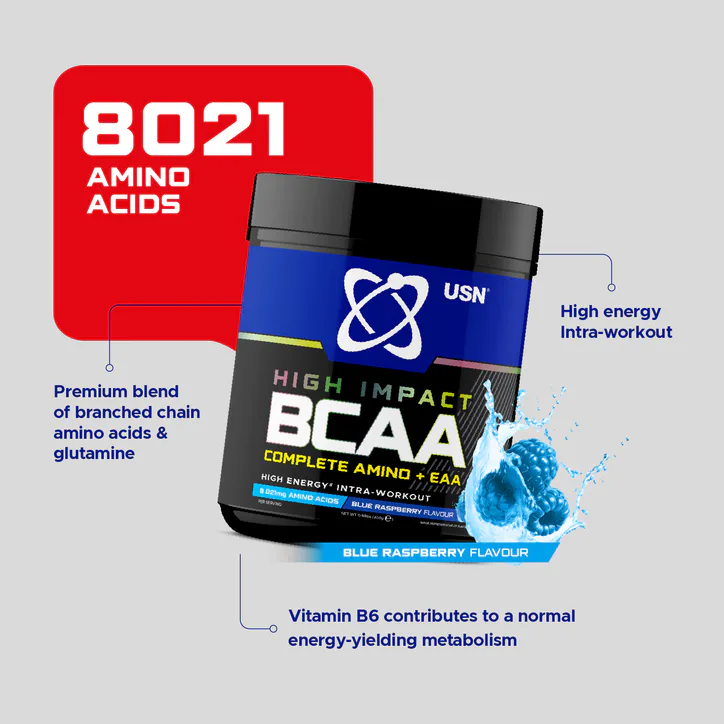 USN BCAA +EAA Blue Raspberry 400g, additional product view 3